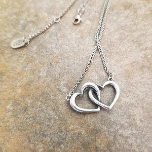 James Avery Double Heart Linked Necklace